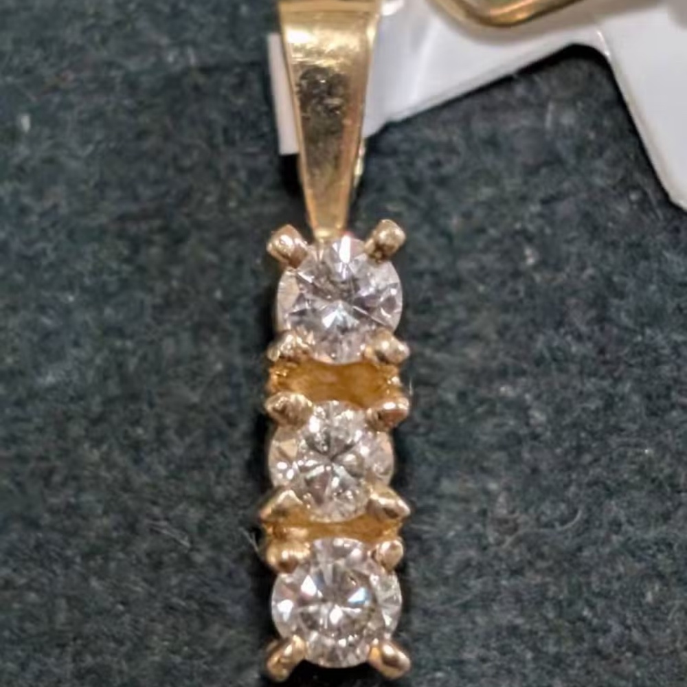 14K Gold Diamond Pendant